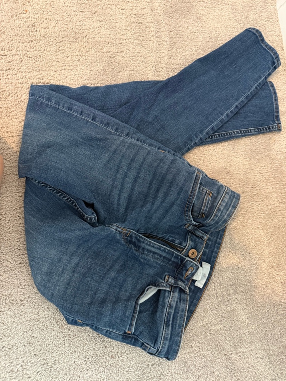 H&M Women's Straight-Leg Dark Blue Jeans